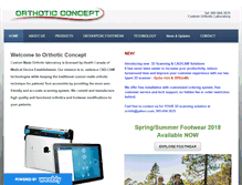 Tablet Screenshot of orthoticconcept.com